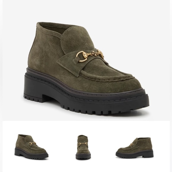 Shoes - Olive Green Suede Steve Madden